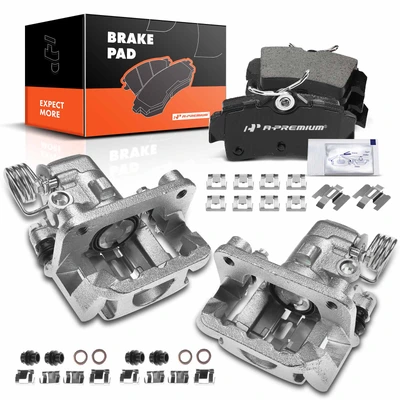 6 Pcs Rear Disc Brake Calipers & Ceramic Pads