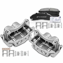 6-PC Brake Caliper + Brake Pad, Front Driver & Passenger, 2-Piston, A-Premium APBC3526