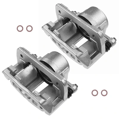 2 Pcs Front Brake Caliper with Bracket