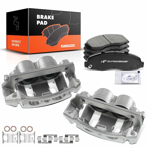 2004 Ford F-150 Heritage 6-Pc Brake Caliper and Pad Kit Front Driver & Passenger 2-Piston A-Premium APBC3516