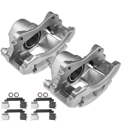 2 Pcs Front Brake Caliper with Bracket