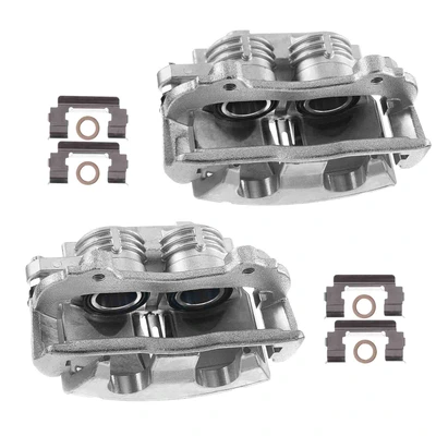 2 Pcs Front Brake Caliper with Bracket