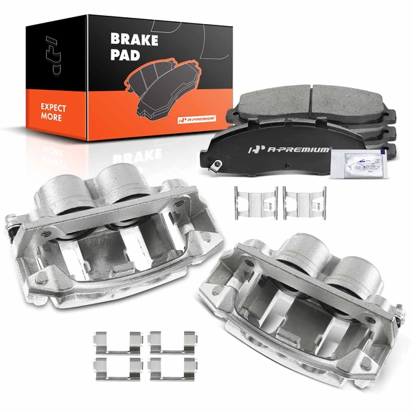 2004 Ford F-150 Heritage 6-Pc Brake Caliper and Pad Kit Front Driver & Passenger 2-Piston A-Premium APBC3447