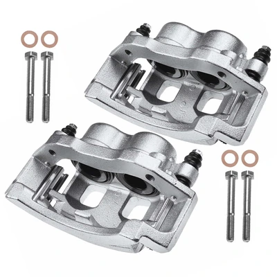 2 Pcs Front Brake Caliper with Bracket