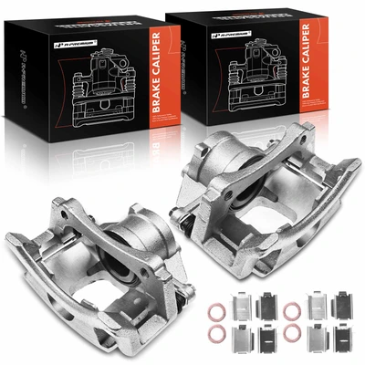 2 Pcs Front Brake Caliper with Bracket