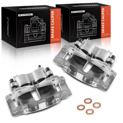 2 Pcs Front Brake Caliper with Bracket