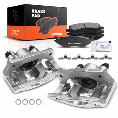 6 Pcs Rear Brake Calipers & Ceramic Brake Pads