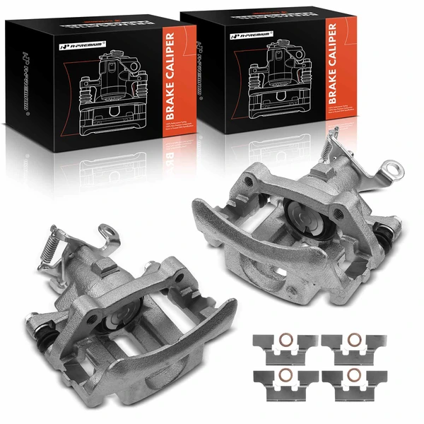 2003-2005 Jaguar S-Type 2-Pc Brake Caliper Rear Driver & Passenger 1-Piston A-Premium APBC1719