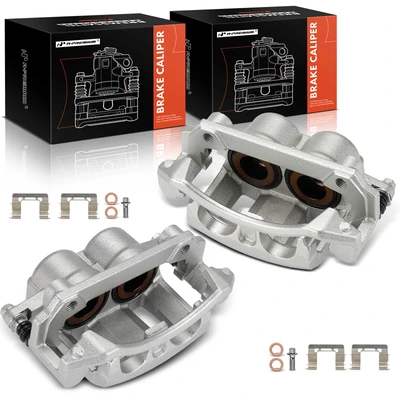 2 Pcs Front Brake Caliper with Bracket