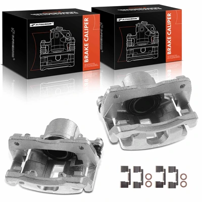 2 Pcs Front Brake Caliper with Bracket