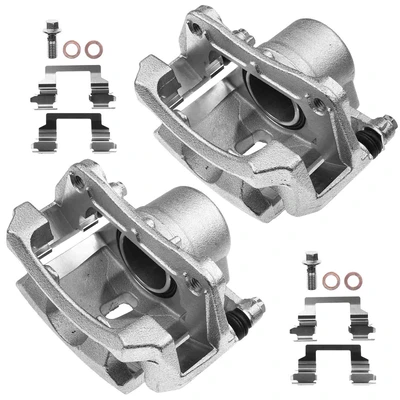 2 Pcs Front Brake Caliper with Bracket