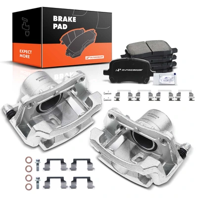 6 Pcs Front Disc Brake Calipers + Ceramic Pads