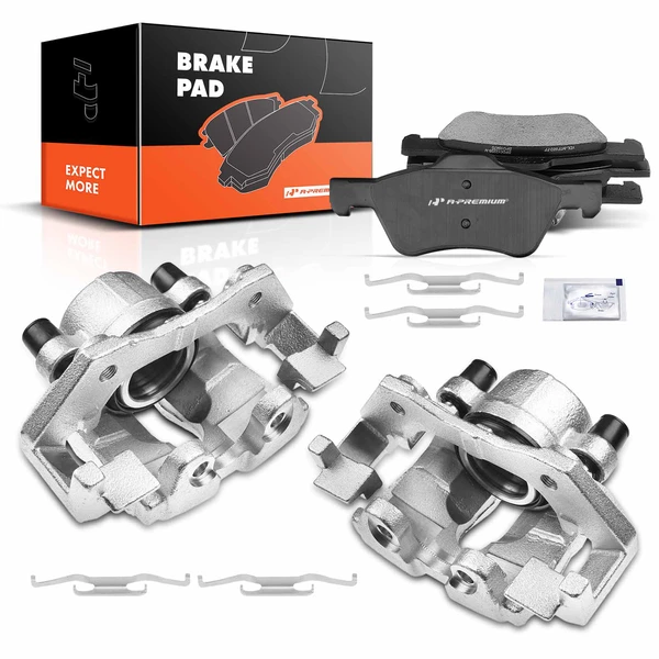 2005-2006 Mercury Mariner 6-Pc Brake Caliper and Pad Kit Front Driver & Passenger 2-Piston A-Premium APBC3454