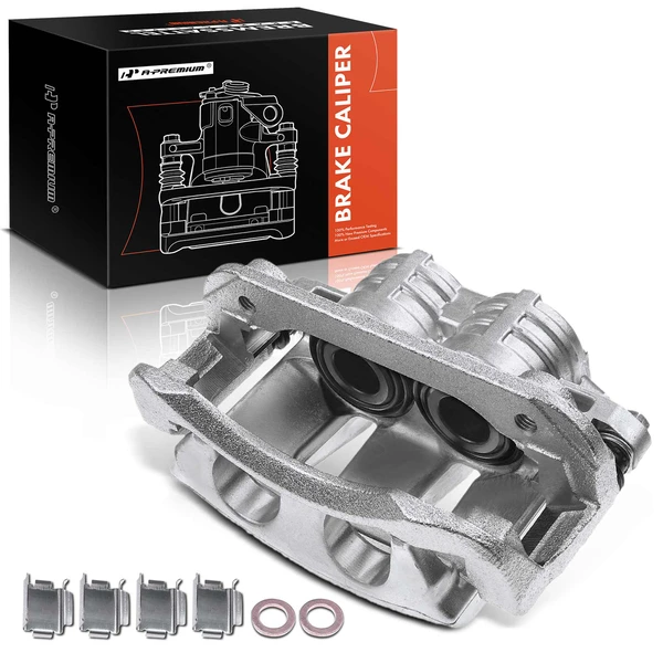 1-PC Brake Caliper, Front Left Driver Side, 2-Piston, A-Premium APBC0307