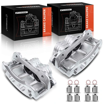 2 Pcs Front Brake Caliper with Bracket