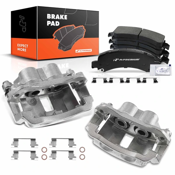 2003-2006 GMC Savana 2500 6-Pc Brake Caliper and Pad Kit Rear Driver & Passenger 2-Piston A-Premium APBC3455