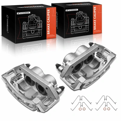 2 Pcs Front Brake Caliper with Bracket