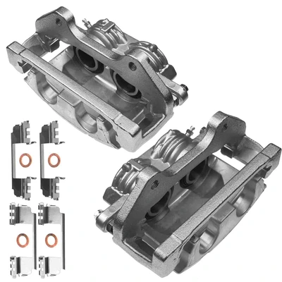 2 Pcs Front Brake Caliper with Bracket