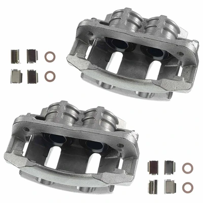 2 Pcs Front Disc Brake Calipers with Bracket