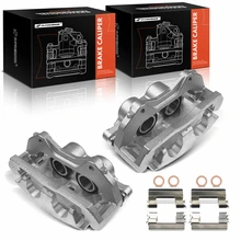 2 Pcs Front Brake Caliper with Bracket