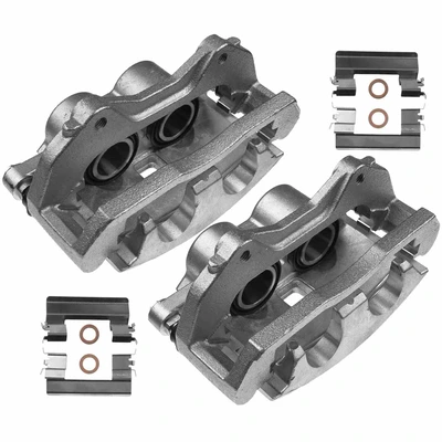 2 Pcs Front Brake Caliper with Bracket