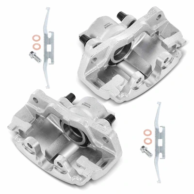 2 Pcs Front Disc Brake Calipers with Bracket