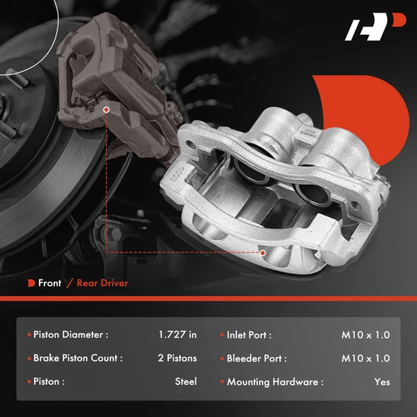1-PC Brake Caliper, 2-Piston, A-Premium APBC3826
