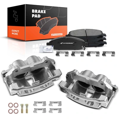 6 Pcs Front Disc Brake Calipers + Ceramic Pads
