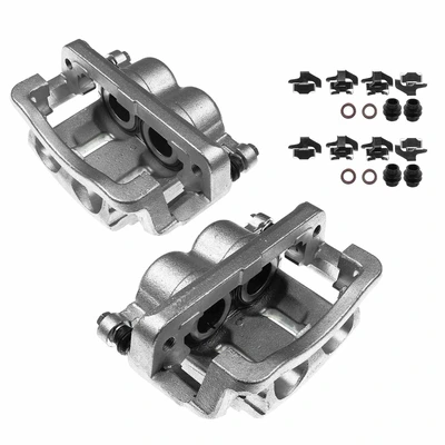 2 Pcs Front Brake Caliper with Bracket