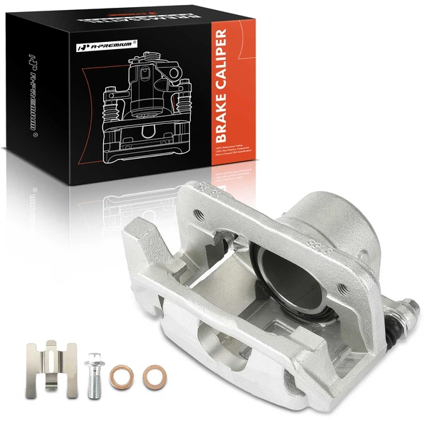 1-PC Brake Caliper, Front Left Driver Side, 1-Piston, A-Premium APBC4189