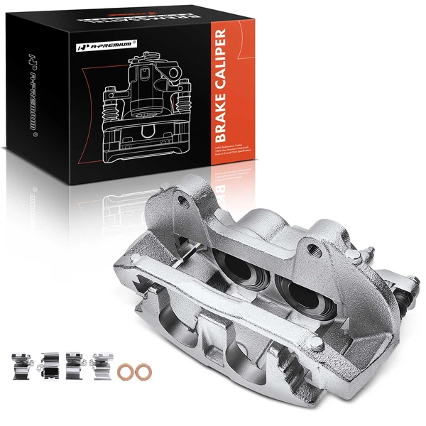 1-PC Brake Caliper, Front Left Driver Side, 2-Piston, A-Premium APBC2964