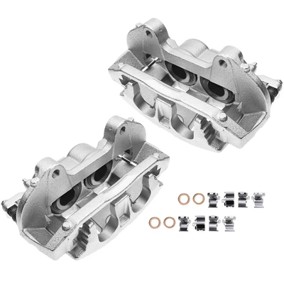 2 Pcs Front Disc Brake Calipers with Bracket