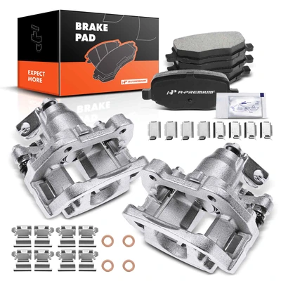 6 Pcs Rear Brake Calipers & Ceramic Brake Pads