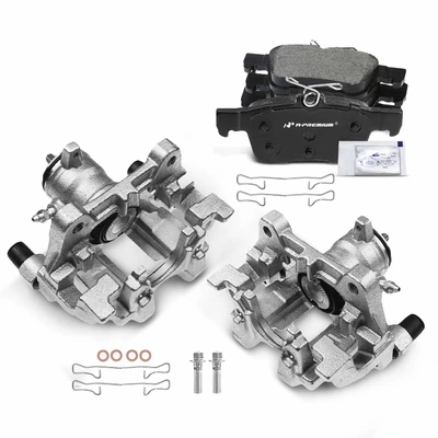 6 Pcs Rear Disc Brake Calipers & Ceramic Pads