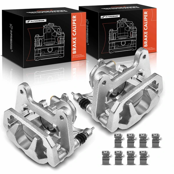 2014-2020 Jeep Cherokee 2-Pc Brake Caliper Rear Driver & Passenger 1-Piston A-Premium APBC1873