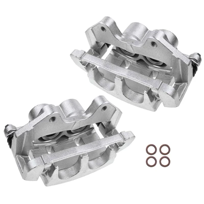 2 Pcs Front Disc Brake Calipers with Bracket