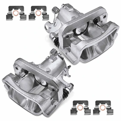 2 Pcs Rear Brake Caliper with Bracket
