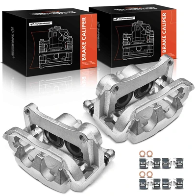 2 Pcs Front Brake Caliper with Bracket