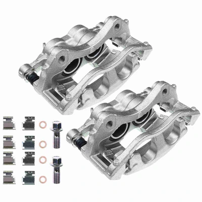 2 Pcs Front Brake Caliper with Bracket