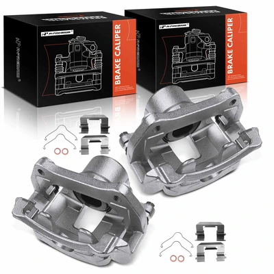2 Pcs Front Brake Caliper with Bracket