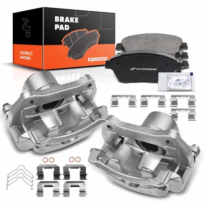 6 Pcs Front Brake Calipers & Ceramic Brake Pads