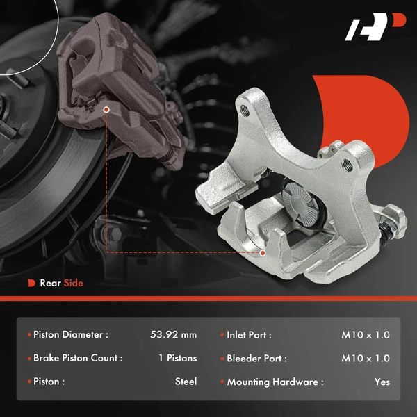 2-Pc Brake Caliper Rear Driver & Passenger 1-Piston A-Premium APBC4427