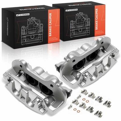 2 Pcs Front Driver & Passenger Brake Caliper with Bracket