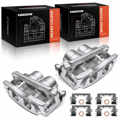 2 Pcs Front Brake Caliper with Bracket