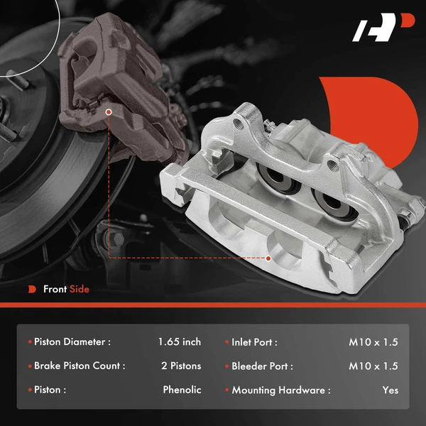 1-PC Brake Caliper, 2-Piston, A-Premium APBC4011