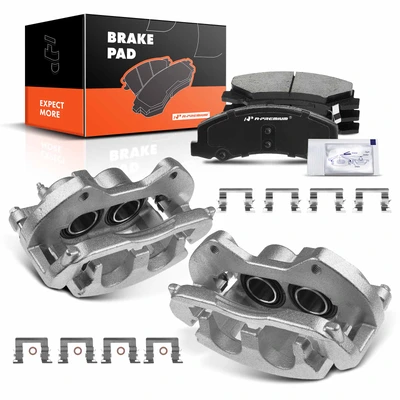 6 Pcs Front Brake Calipers & Ceramic Brake Pads