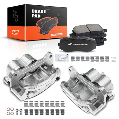 6 Pcs Front Disc Brake Calipers + Ceramic Pads