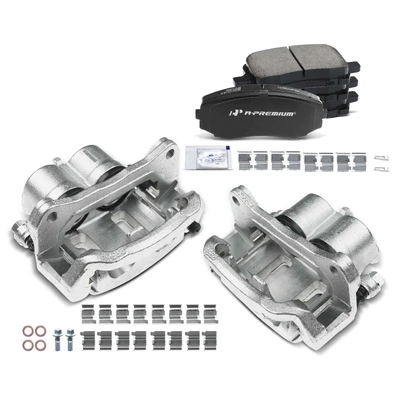6 Pcs Front Disc Brake Calipers + Ceramic Pads
