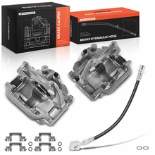 2007-2013 GMC Yukon XL 1500 3pc Brake Caliper & Brake Hydraulic Hose A-Premium APBC33200PG