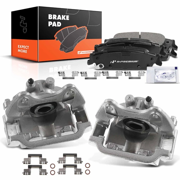 2015-2018 Chevrolet Tahoe 6-Pc Brake Caliper and Pad Kit Rear Driver & Passenger 1-Piston A-Premium APBC3461